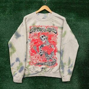Grateful Dead beige tie-dye crewneck sweater in Size Medium
